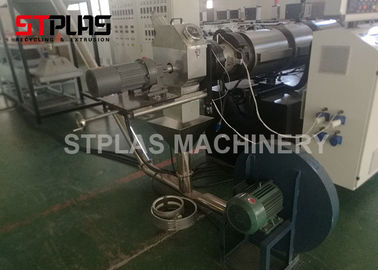 PVC Hot Cut Plastic Recycling Pellet Machine With Conical Twin Screw Extruder